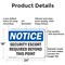 Signmission Security Escort Required Beyond This Point OSHA Notice Sign, Aluminum, 24in W x 18in L, 2PK OS-2PACK-NS-A-1824-L-18272 - alternate 3